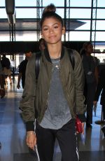 ZENDAYA COLEMAN Arrives at LAX Airport in Los Angeles 10/01/2015
