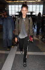 ZENDAYA COLEMAN Arrives at LAX Airport in Los Angeles 10/01/2015