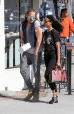 ZOE SALDANA Out for Lunch in Hollywood 10/22/2015