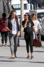 ZOE SALDANA Out for Lunch in Hollywood 10/22/2015