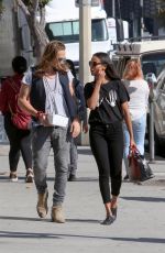 ZOE SALDANA Out for Lunch in Hollywood 10/22/2015