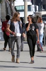 ZOE SALDANA Out for Lunch in Hollywood 10/22/2015