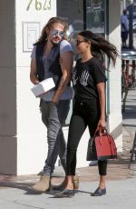 ZOE SALDANA Out for Lunch in Hollywood 10/22/2015