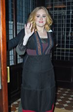 ADELE Arrives at Her Hotel in New York 11/23/2015
