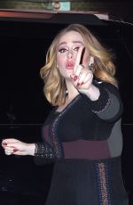ADELE Arrives at Her Hotel in New York 11/23/2015