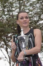 AGNIESZKA RADWANSKA - Billie Jean King Trophy at the Gardens by the Bay in Singapore 11/02/2015