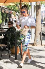 ALESSANDRA AMBROSIO in Tank Top and Leggings Out in Beverly Hills 11/06/2015