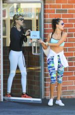 ALESSANDRA AMBROSIO in Tank Top and Leggings Out in Beverly Hills 11/06/2015