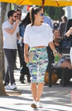 ALESSANDRA AMBROSIO in Tank Top and Leggings Out in Beverly Hills 11/06/2015