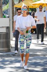 ALESSANDRA AMBROSIO in Tank Top and Leggings Out in Beverly Hills 11/06/2015