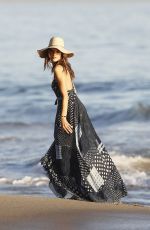 ALESSANDRA AMBROSIO on the Set of a Photoshoot at a Beach in Malibu 11/20/2015