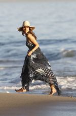 ALESSANDRA AMBROSIO on the Set of a Photoshoot at a Beach in Malibu 11/20/2015