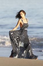 ALESSANDRA AMBROSIO on the Set of a Photoshoot at a Beach in Malibu 11/20/2015