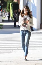 ALESSANDRA AMBROSIO Out and About in Brentwood 11/13/2015