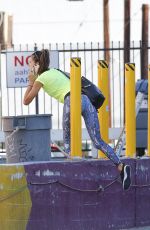 ALESSANDRA AMBROSIO Out in Los Angeles 10/29/2015