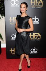ALICIA VIKANDER at 2015 Hollywood Film Awards in Beverly Hills 11/01/2015