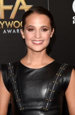 ALICIA VIKANDER at 2015 Hollywood Film Awards in Beverly Hills 11/01/2015