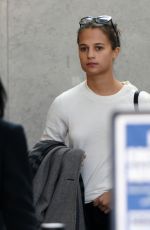 ALICIA VIKANDER at Los Angeles International Airport 11/24/2015