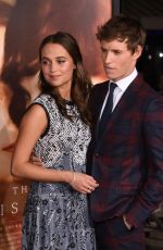 ALICIA VIKANDER at The Danish Girl Premiere in Westwood 11/21/2015