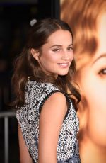 ALICIA VIKANDER at The Danish Girl Premiere in Westwood 11/21/2015