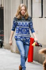 AMANDA SEYFRIED anf Finn Out and About in New York 11/07/2015