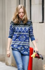 AMANDA SEYFRIED anf Finn Out and About in New York 11/07/2015