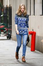 AMANDA SEYFRIED anf Finn Out and About in New York 11/07/2015