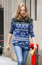 AMANDA SEYFRIED anf Finn Out and About in New York 11/07/2015