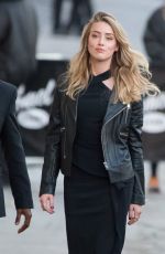 AMBER HEARD Arrives at Jimmy Kimmel Live in Los Angeles 11/18/2015