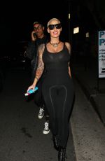 AMBER ROSE Arrives at 1 Oak Night Club in West Hollywood 11/10/2015