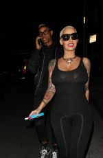 AMBER ROSE Arrives at 1 Oak Night Club in West Hollywood 11/10/2015