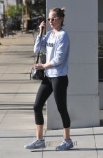 AMBER VALLETTA in Leggings Heading to a Gym in Los Angeles 11/27/2015