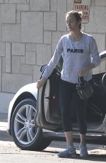 AMBER VALLETTA in Leggings Heading to a Gym in Los Angeles 11/27/2015