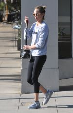 AMBER VALLETTA in Leggings Heading to a Gym in Los Angeles 11/27/2015