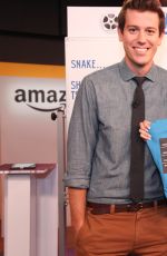 ANNA CAMP on the Set of Her Live Interview with Amazon and IMDB in New York 11/17/2015