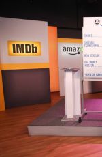 ANNA CAMP on the Set of Her Live Interview with Amazon and IMDB in New York 11/17/2015