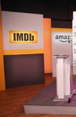 ANNA CAMP on the Set of Her Live Interview with Amazon and IMDB in New York 11/17/2015