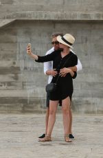 ANNE HATHAWAY Exploring the Historic Old Town of Ibiza Dalt Villa 11/29/2015