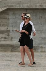 ANNE HATHAWAY Exploring the Historic Old Town of Ibiza Dalt Villa 11/29/2015