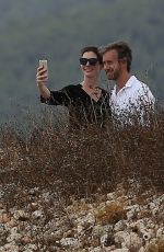 ANNE HATHAWAY Exploring the Historic Old Town of Ibiza Dalt Villa 11/29/2015