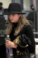 ASHLEY BENSON at at TSA Checkpoint at LAX Airport in Los Angeles