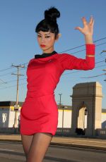 BAI LING as a Starfleet Crew Member in Out in Los Angeles 10/31/2015