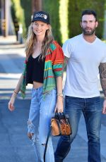 BEHATI PRINSLOO at a Rolls Royce Dealership in Beverly Hills 11/24/2015