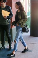 BELLA HADID Arrives at a Studio in Santa Monica 11/25/2015