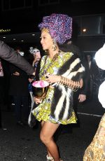 BEYONCE Arrives at Halloween Parade at Charlie Bird Restaurant in New York 10/31/2015