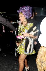 BEYONCE Arrives at Halloween Parade at Charlie Bird Restaurant in New York 10/31/2015