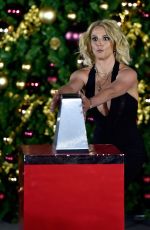 BRITNEY SPEARS at Christmas Tree-lighting Ceremony at Linq Promenade in Las Vegas 11/21/2015