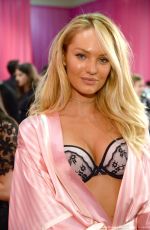 CANDICE SWANEPOEL at Victoria’s Secret 2015 Fashion Show Backstage in New York 11/10/2015