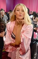 CANDICE SWANEPOEL at Victoria’s Secret 2015 Fashion Show Backstage in New York 11/10/2015