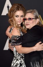 CARRIE FISHER ind BILLIE LOURD at 7th Annual Governors Awards in Hollywood 11/14/2015